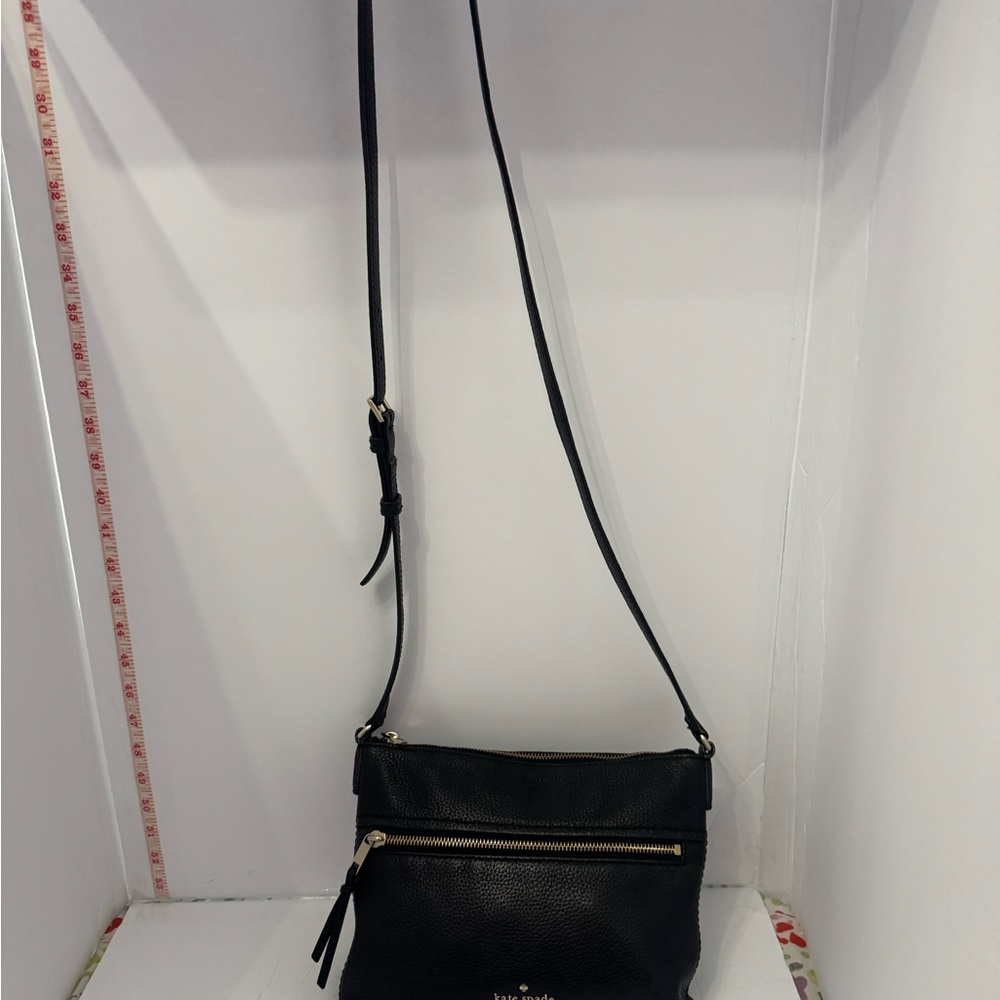 Kate Spade Black Crossbody Bag with Gold Accents